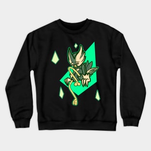 Sad dark green bird Crewneck Sweatshirt